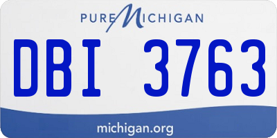 MI license plate DBI3763