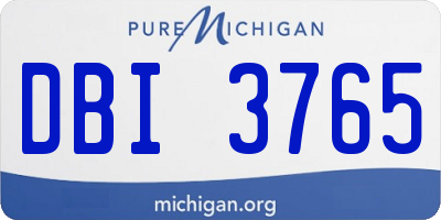 MI license plate DBI3765