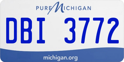 MI license plate DBI3772