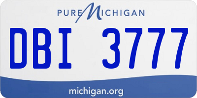 MI license plate DBI3777