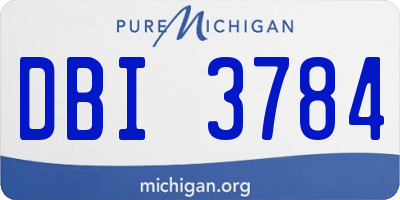 MI license plate DBI3784