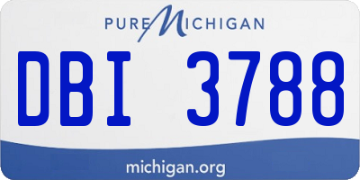 MI license plate DBI3788