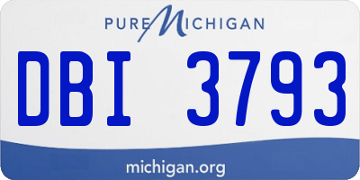 MI license plate DBI3793