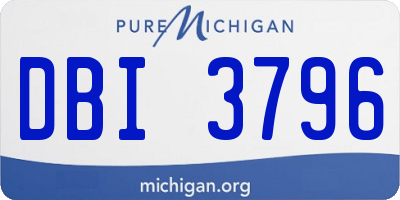 MI license plate DBI3796
