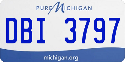 MI license plate DBI3797