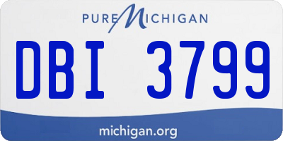MI license plate DBI3799