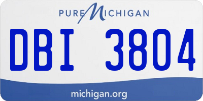 MI license plate DBI3804