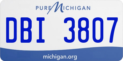 MI license plate DBI3807