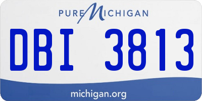 MI license plate DBI3813