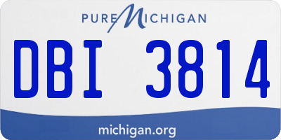 MI license plate DBI3814