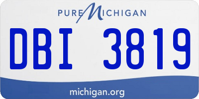 MI license plate DBI3819