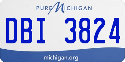 MI license plate DBI3824