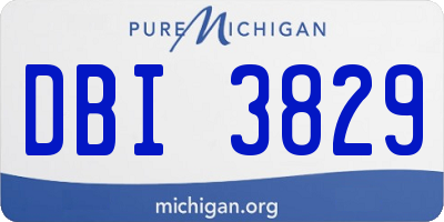 MI license plate DBI3829