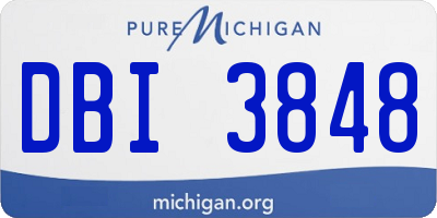 MI license plate DBI3848