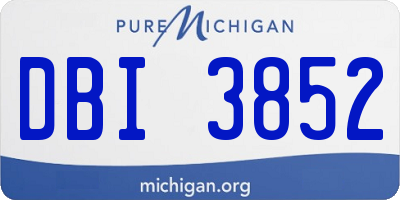 MI license plate DBI3852