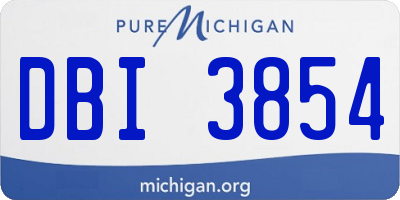 MI license plate DBI3854