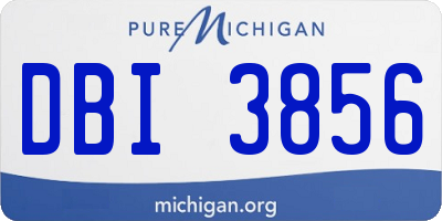 MI license plate DBI3856