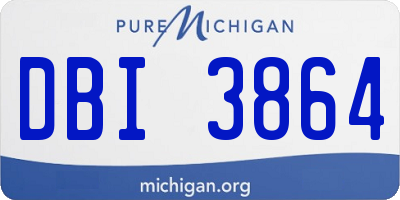 MI license plate DBI3864