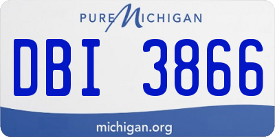MI license plate DBI3866