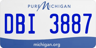 MI license plate DBI3887