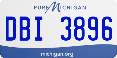MI license plate DBI3896