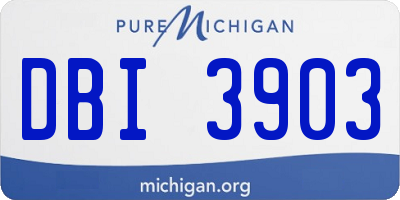 MI license plate DBI3903