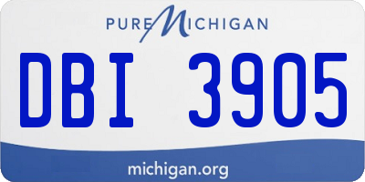 MI license plate DBI3905