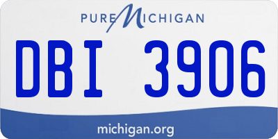 MI license plate DBI3906