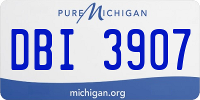 MI license plate DBI3907