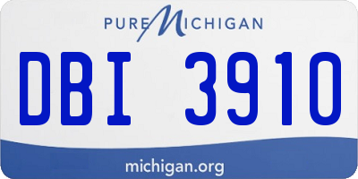 MI license plate DBI3910