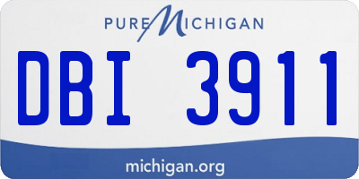 MI license plate DBI3911