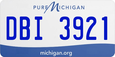 MI license plate DBI3921