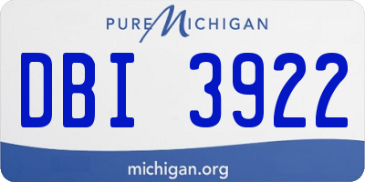 MI license plate DBI3922