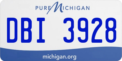 MI license plate DBI3928