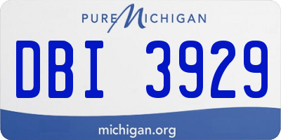 MI license plate DBI3929