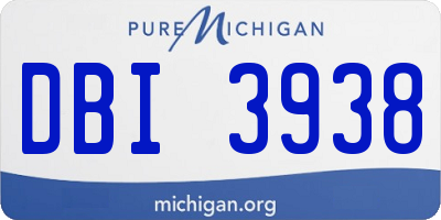 MI license plate DBI3938