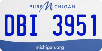 MI license plate DBI3951