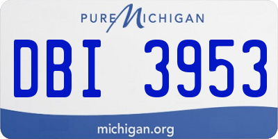 MI license plate DBI3953