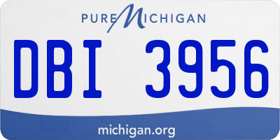 MI license plate DBI3956