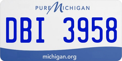 MI license plate DBI3958