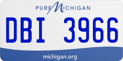 MI license plate DBI3966
