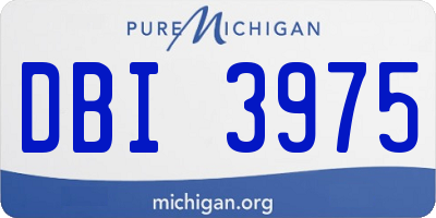 MI license plate DBI3975