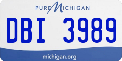 MI license plate DBI3989
