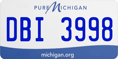 MI license plate DBI3998