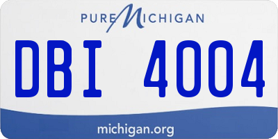MI license plate DBI4004