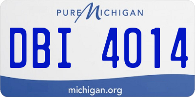 MI license plate DBI4014