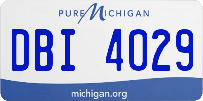 MI license plate DBI4029