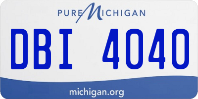 MI license plate DBI4040