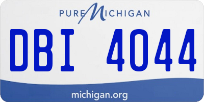 MI license plate DBI4044
