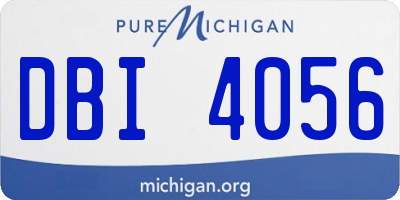 MI license plate DBI4056